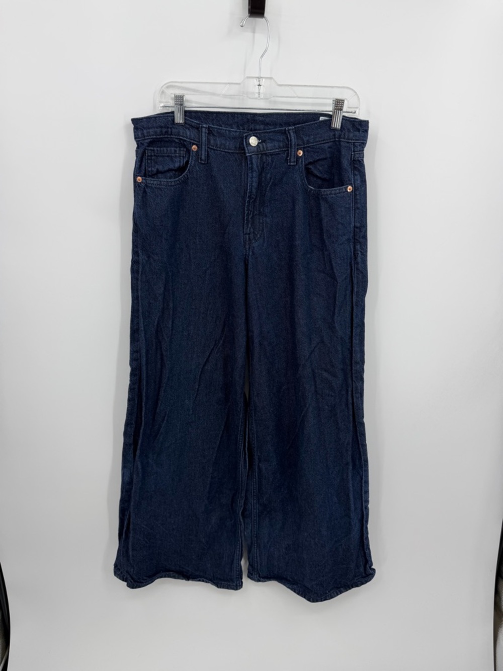 GAP Baggy Mid Rise Ultra soft Denim Jeans size 29 8R dark wash
